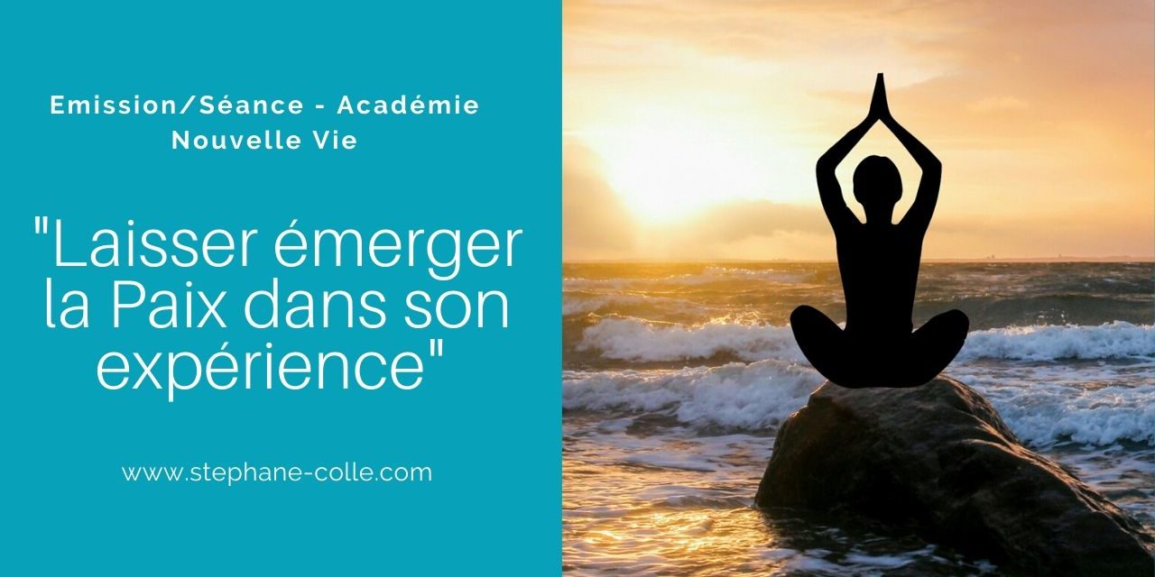 13/01/2020 Séance/Emission sur la Web TV ANV : “Laisser émerger la Paix dans son expérience”
