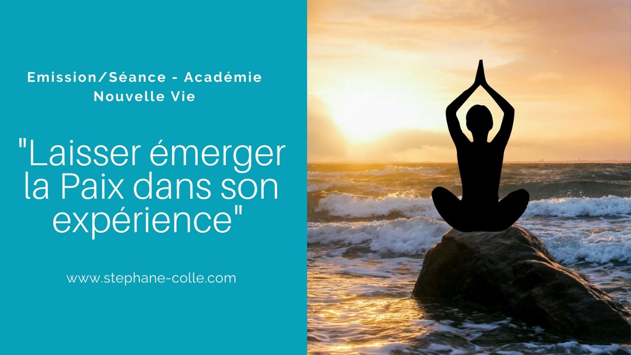 13/01/2020 Séance/Emission sur la Web TV ANV : “Laisser émerger la Paix dans son expérience”