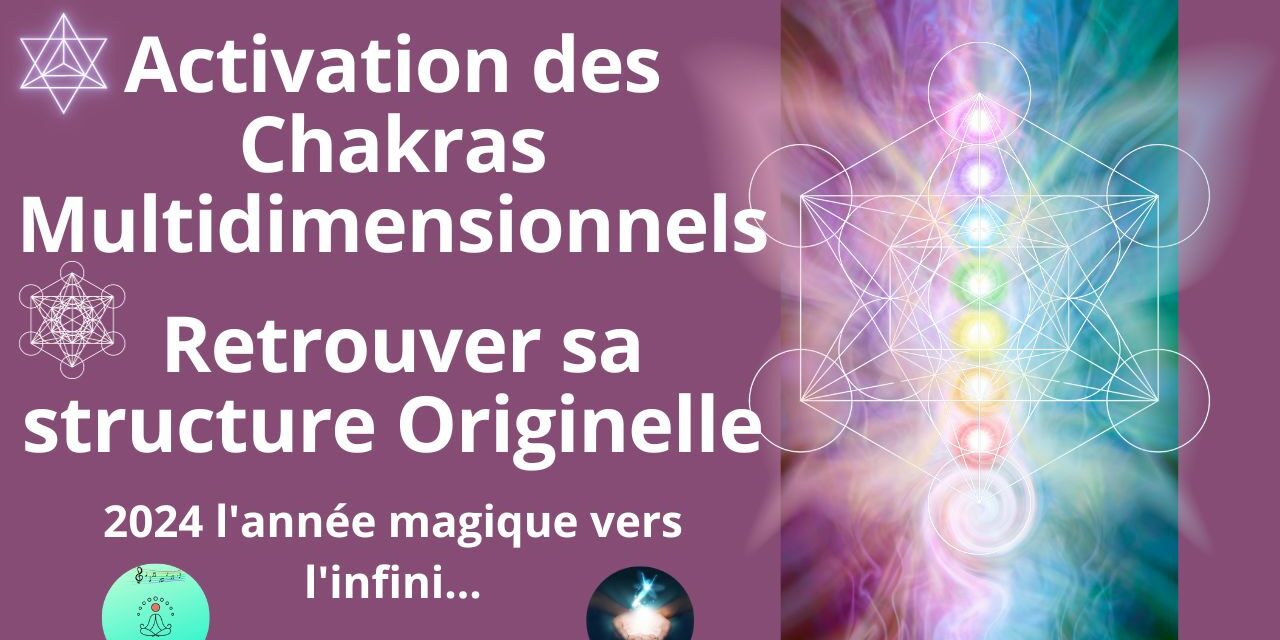 11/1/2024 Activation Chakras Multidimensionnels  – 2024 l’année magique vers l’infini…